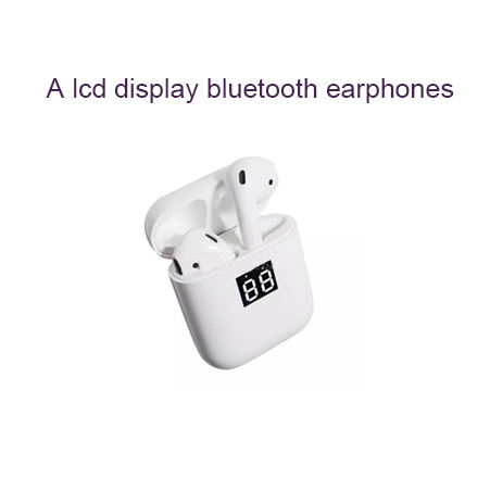 A lcd display bluetooth earphones